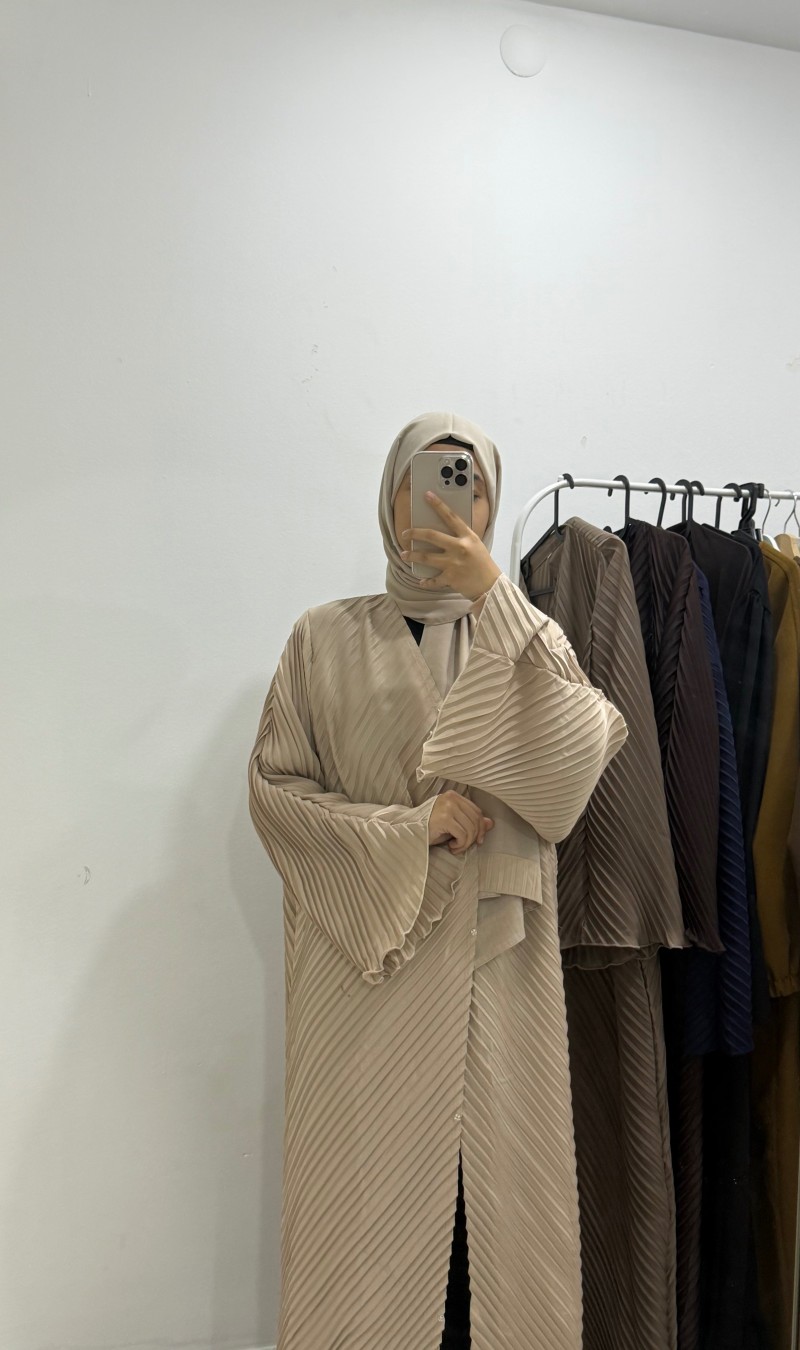 Pileli Abaya-Bej